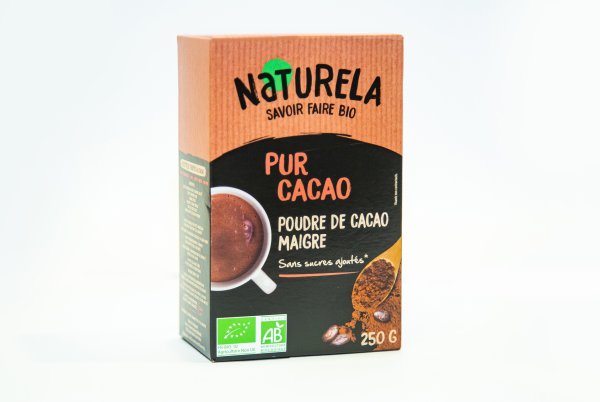 Şəkərsiz Üzvi kakao Naturela 250 q